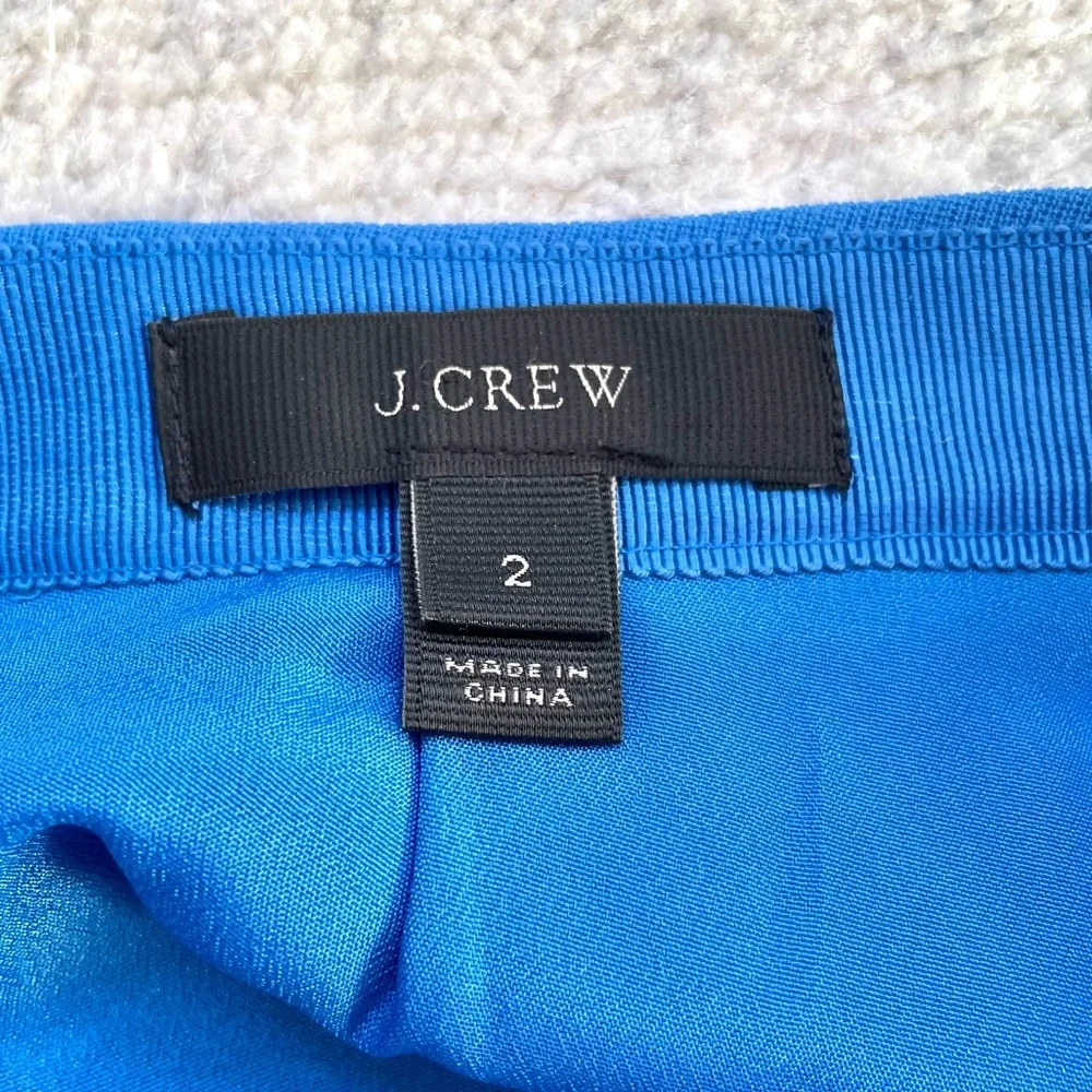J. Crew Blue Ruffled Miniskirt
